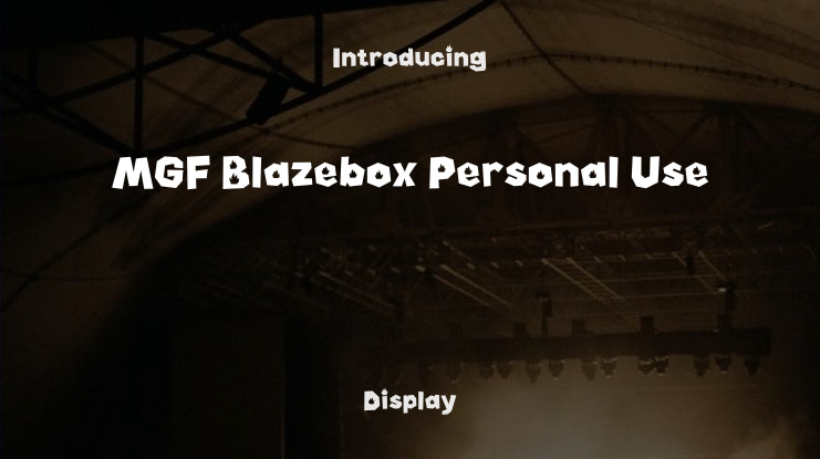 MGF Blazebox Personal Use Font