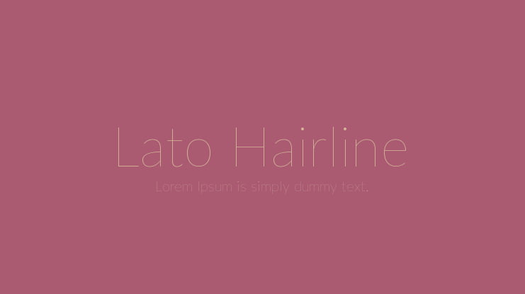 Lato Hairline Font