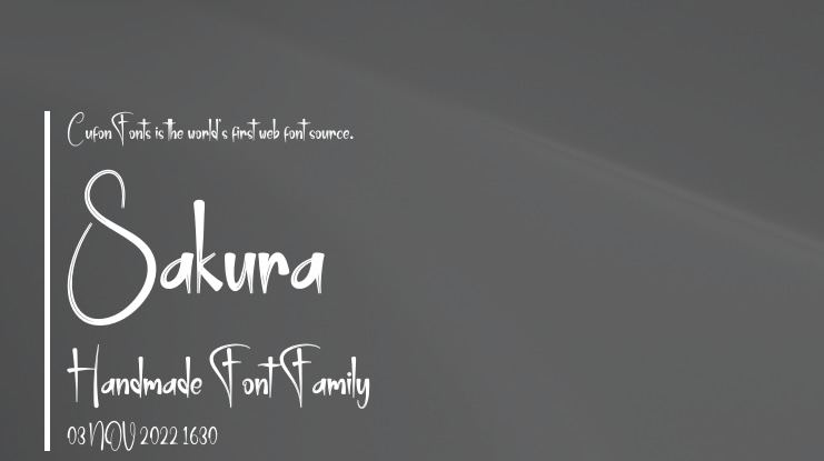 Sakura Handmade Font