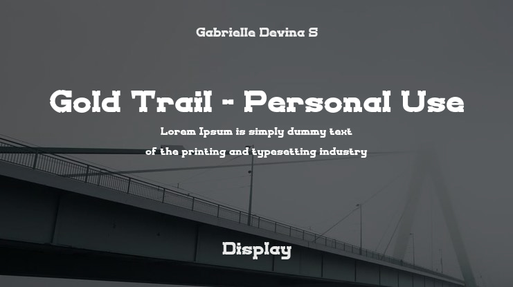 Gold Trail - Personal Use Font