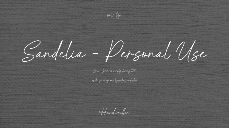 Sandelia - Personal Use Font