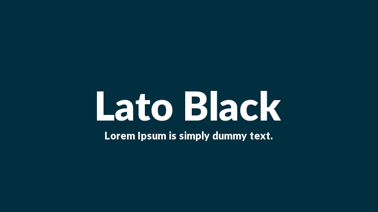 Lato Black Font