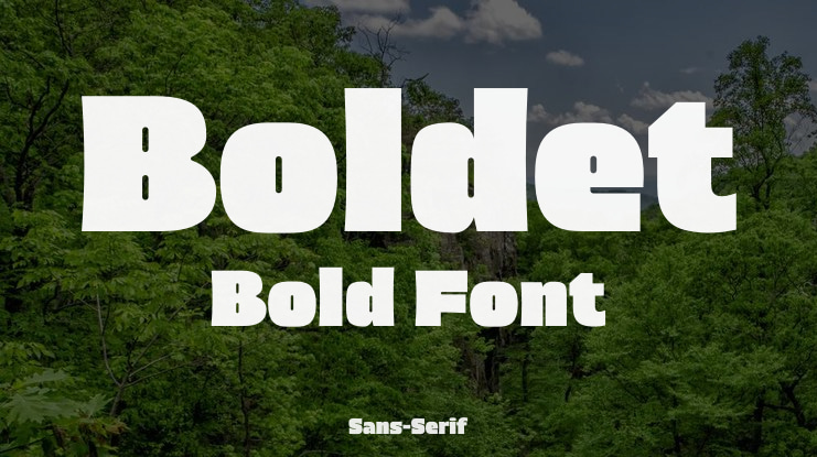 Boldet Bold Font