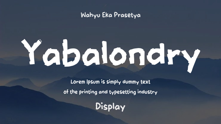 Yabalondry Font