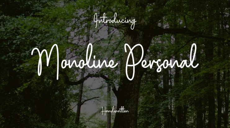 Monoline Personal Font