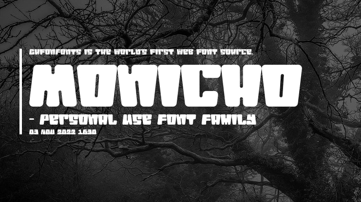 Monicho - Personal Use Font