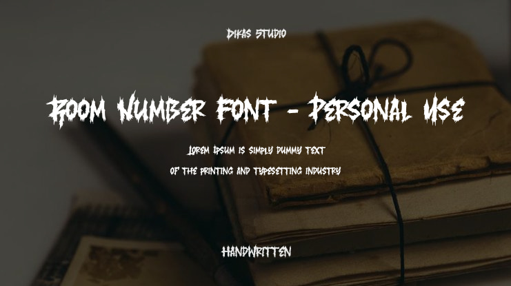 Room Number Font - Personal Use