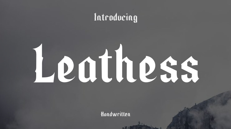 Leathess Font Family