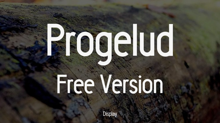 Progelud Free Version Font