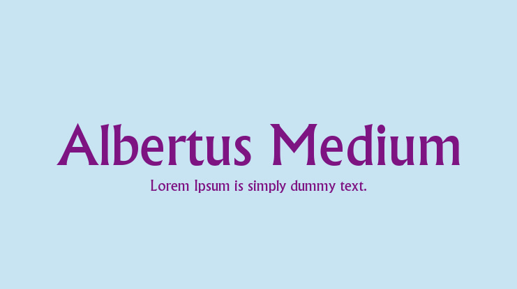 Albertus Medium Font