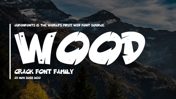 Wood Crack Font