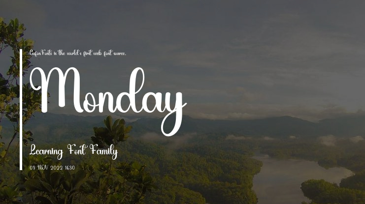Monday Learning Font