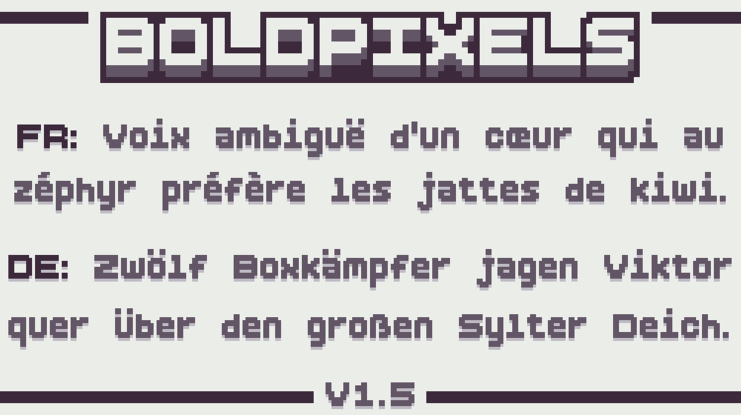 BoldPixels Font Family