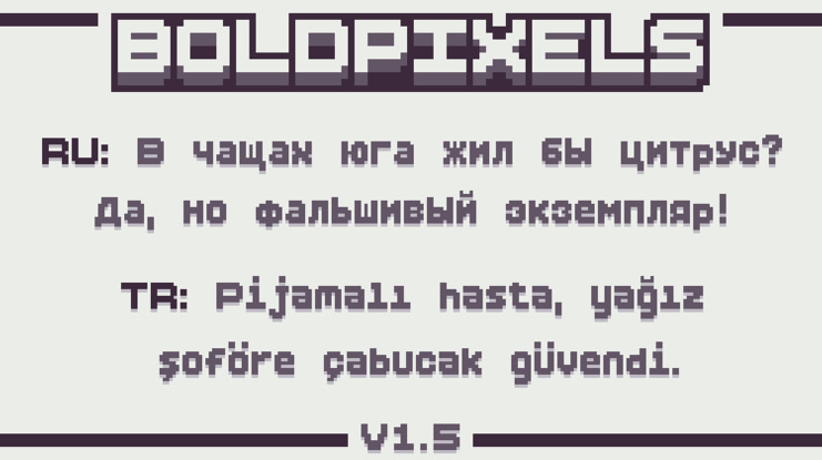 BoldPixels Font Family