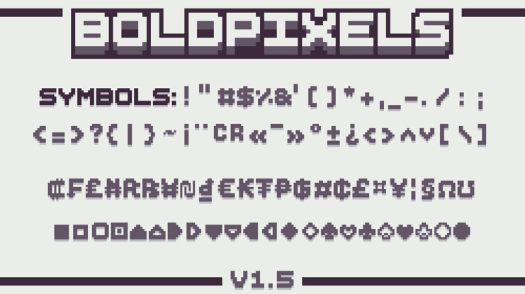 BoldPixels Font Family