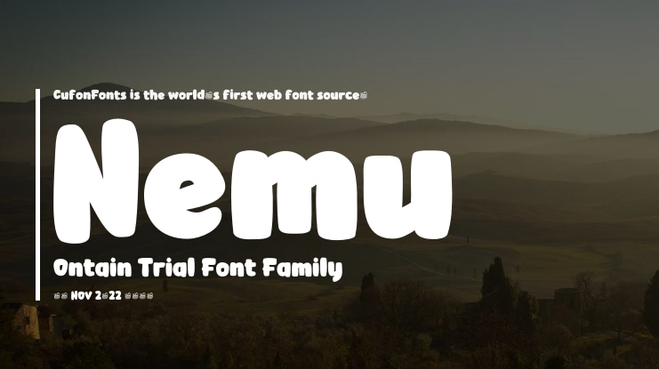 Nemu Ontain Trial Font