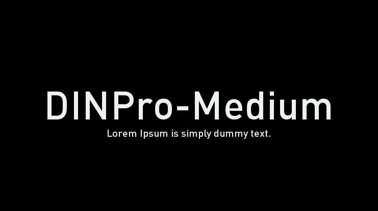DINPro-Medium Font