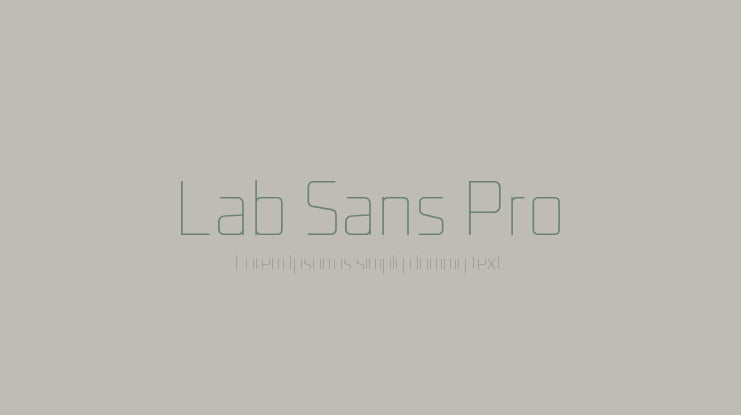 Lab Sans Pro Font