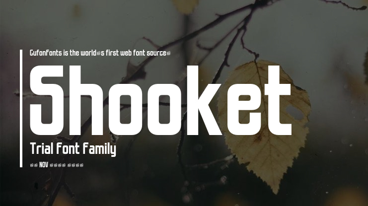 Shooket Trial Font
