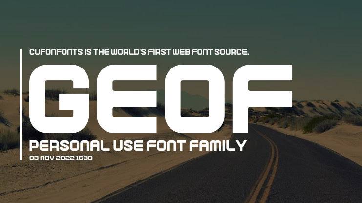 Geof Personal Use Font