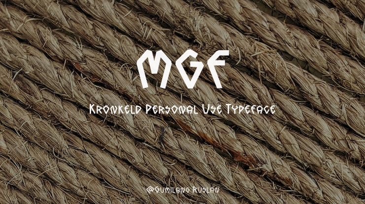 MGF Kronkeld Personal Use Font