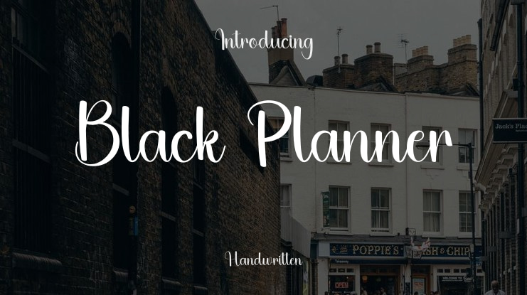 Black Planner Font