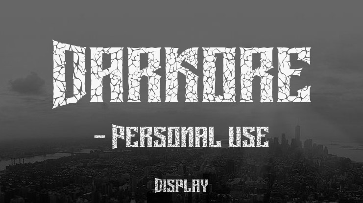 Darkore - Personal use Font