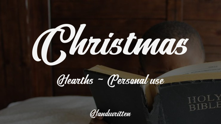 Christmas Hearths - Personal use Font