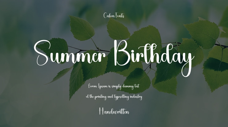 Summer Birthday Font
