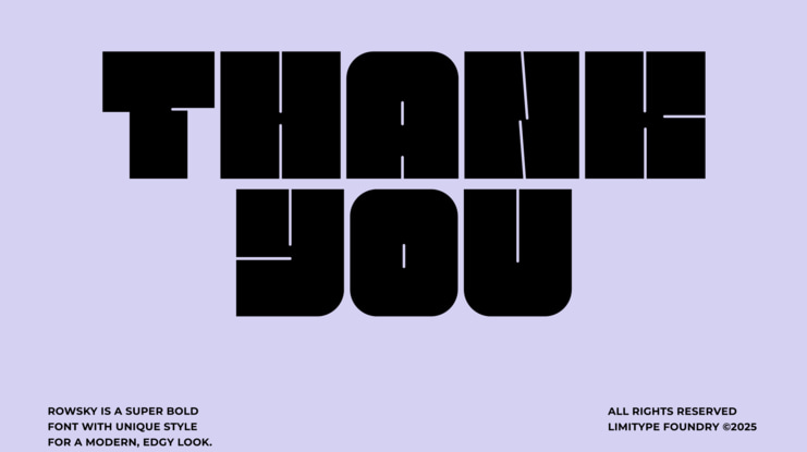 Rowsky Bold Font