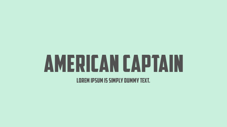 American Captain Font