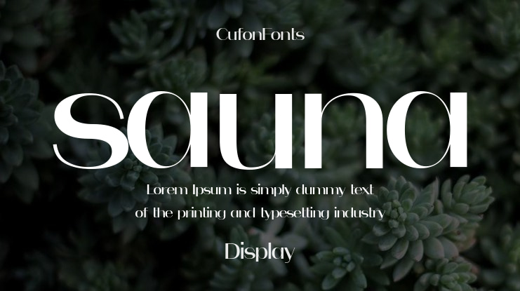 sauna Font Family
