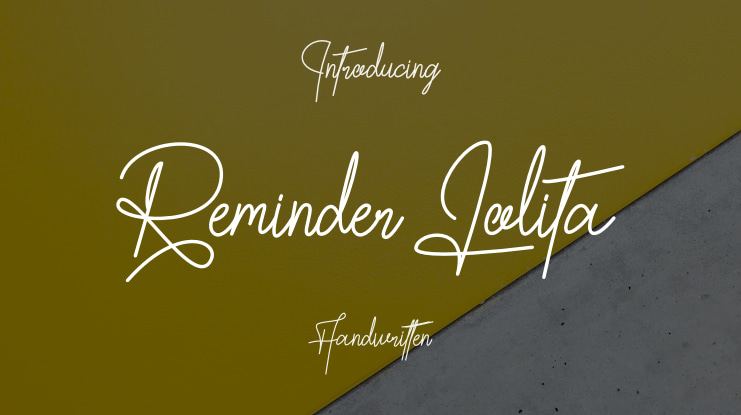 Reminder Lolita Font