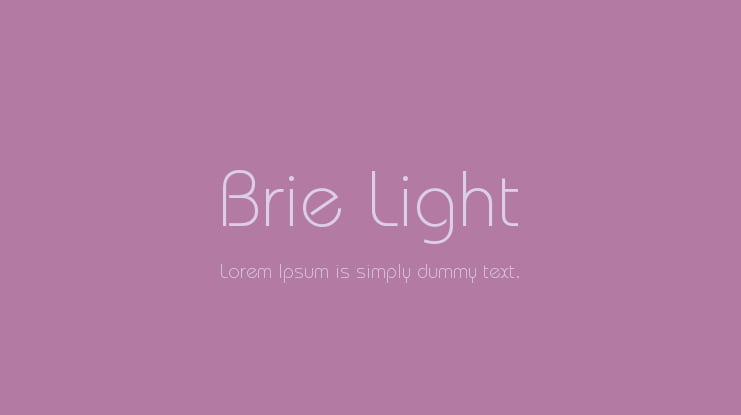 Brie Light Font