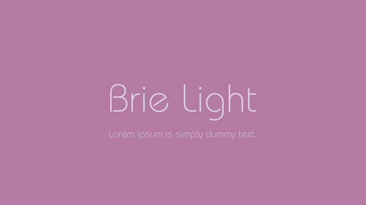 Brie Light Font
