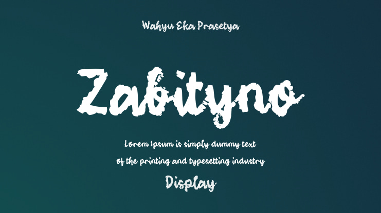 Zabityno Font