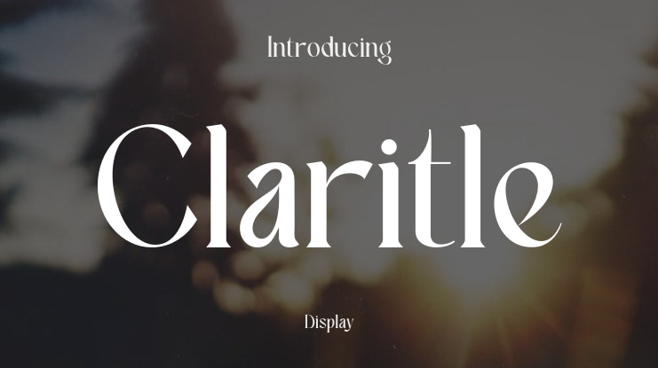 Claritle Font Family