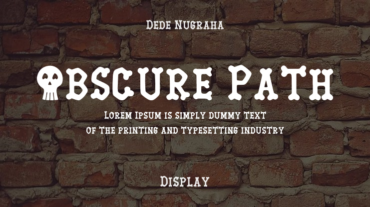 Obscure Path Font