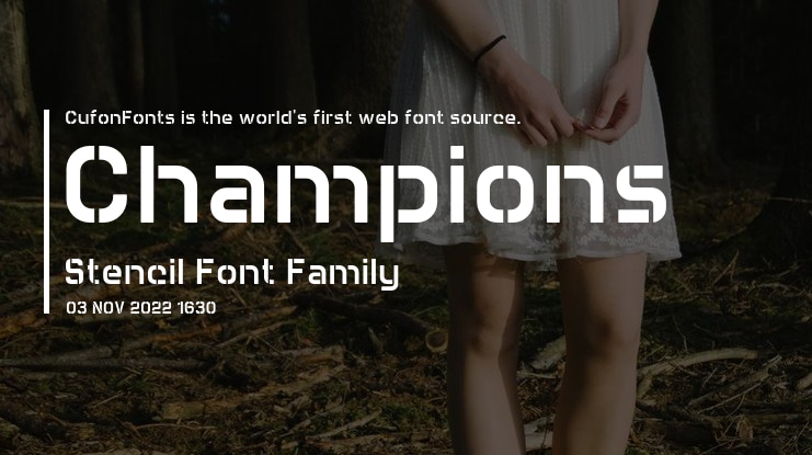 Champions Stencil Font Family