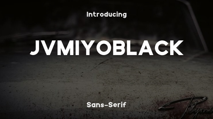 JVMIYOBLACK Font