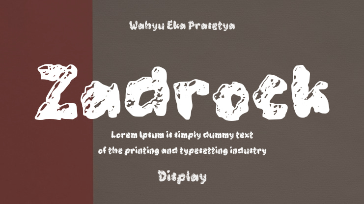 Zadrock Font