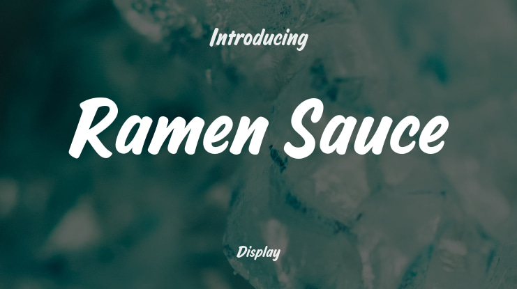 Ramen Sauce Font