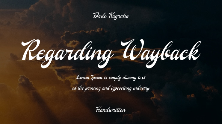 Regarding Wayback Font