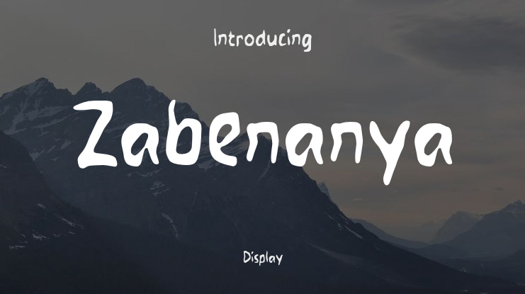 Zabenanya Font