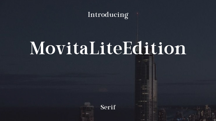 Movita Lite Edition Font
