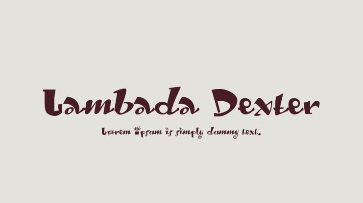 Lambada Dexter Font