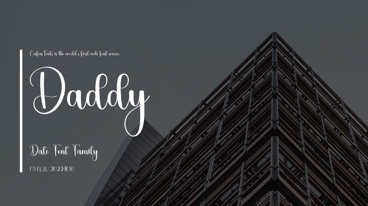 Daddy Date Font