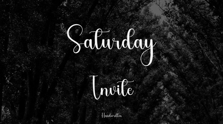 Saturday Invite Font