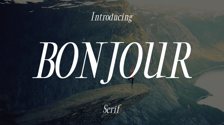 BONJOUR Font Family