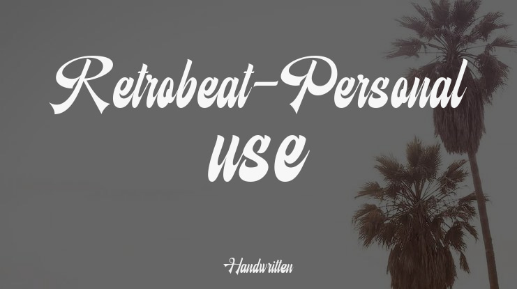 Retrobeat-Personal use Font